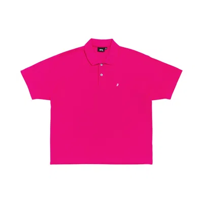 Pre-owned Stussy Classic Pique Polo 'pink' | Men's Size S