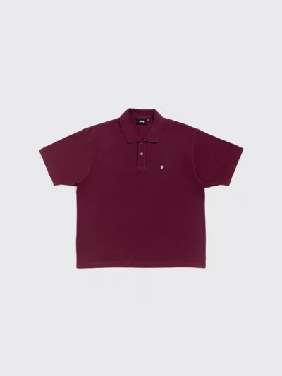 Stussy Classic Pique Polo In Purple