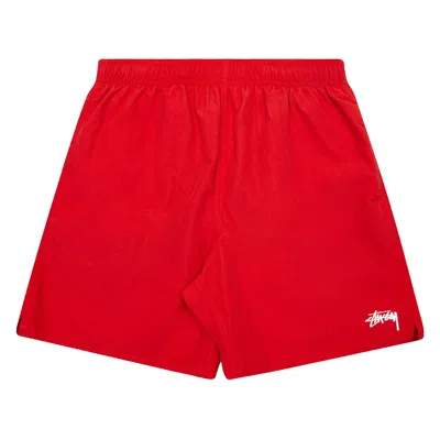 Pre-owned Stussy Classic Stock Water Short 'red'