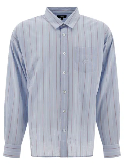 Stussy Classic Striped Shirt Shirts Light Blue