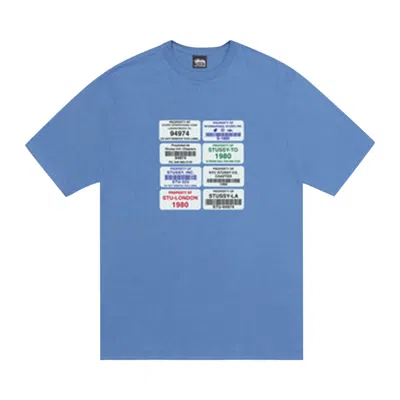 Pre-owned Stussy Codes Tee 'pacific' | Blue | Men's Size Xxl