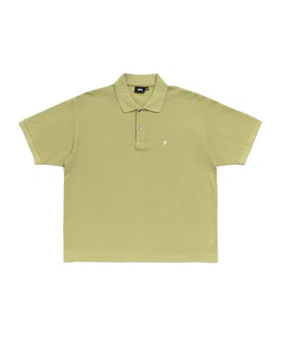 Stussy Collared Short-sleeved Polo Shirt In Brown