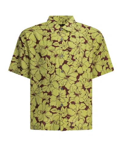 Stussy Collared Short-sleeved Shirt In Black