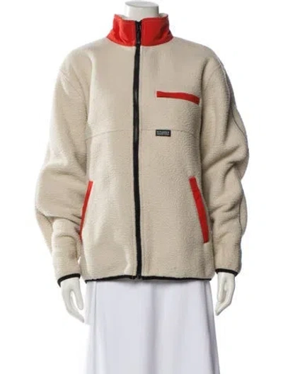 Pre-owned Stussy Colorblock Pattern Jacket In Neutral