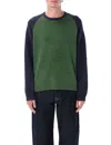 Stussy Colorblocked Raglan Sweater In Green