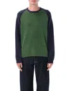 Stussy Colorblocked Raglan Sweater In Green