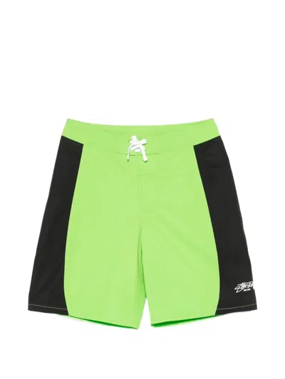 Stussy Colourblock Shorts In Green