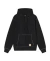 Stussy Contrast-color Stitching Label Hoodie In Black