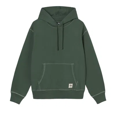 Pre-owned Stussy Contrast Stitch Label Hood 'forest' | Green | Men's Size L