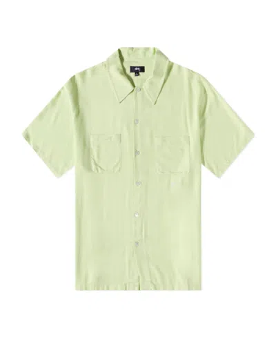 Stussy Contrast-stitching Short-sleeve Shirt In White