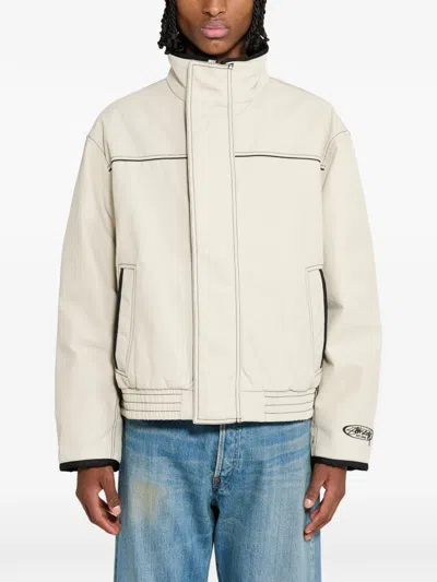 Stussy Contrast-stitch Built Jacket In Neutral