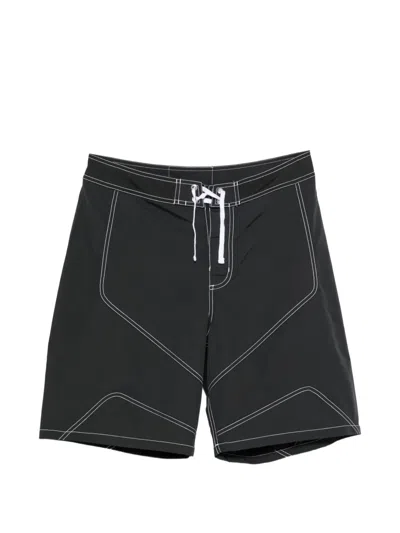 Stussy Contrast-stitch Shorts In Black