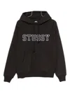 Stussy Casual Hoodie With Drawstring And Pocket In Black