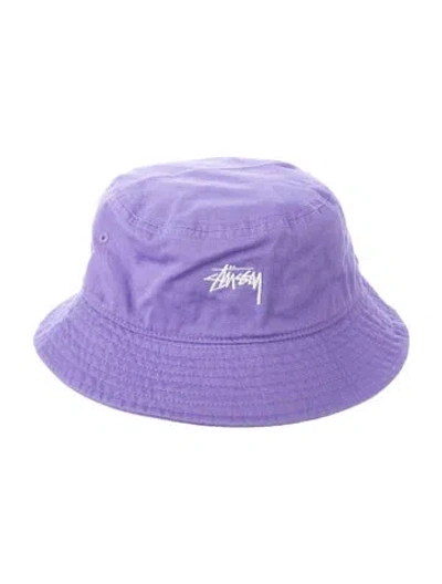 Pre-owned Stussy Cotton Bucket Hat In Purple
