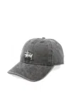 Stussy Cotton Cap In Gray