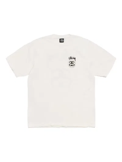 Stussy Cotton Graphic T-shirt In White