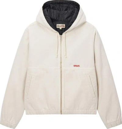 Stussy Cotton Hooded Jacket In Tan
