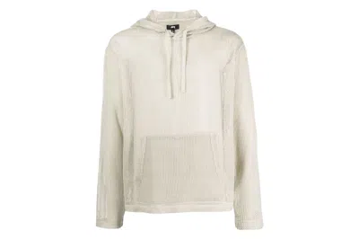 Pre-owned Stussy Cotton Mesh Hoodie Bone