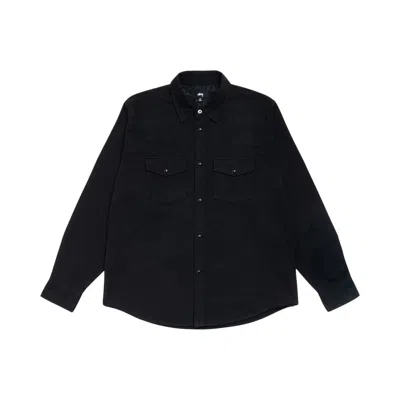 Pre-owned Stussy Cotton Silk Western Shirt 'black' | Men's Size Xl