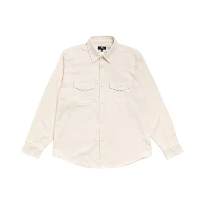 Pre-owned Stussy Cotton Silk Western Shirt 'off White' | Men's Size S