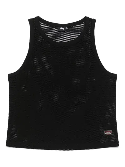 Stussy Cotton Tank Top In Black