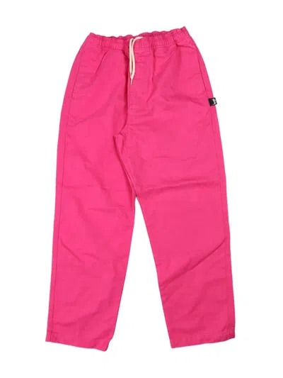 Stussy Kids' Cotton Track Pants In Hot Pink