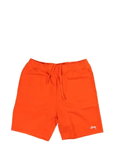 Stussy Cotton Track Shorts In Orange