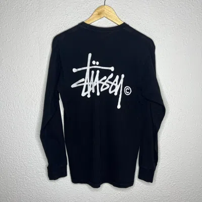 Pre-owned Stussy Crazy Vintage Y2k  Long Sleeve T Shirt Spell Out Cyber In Black