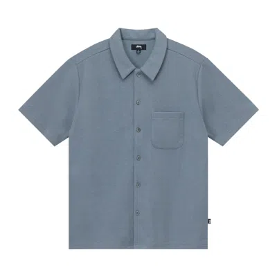 Pre-owned Stussy Crepe Jersey Shirt 'slate' In Grey