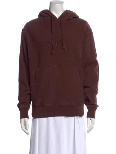 Pre-owned Stussy Crew Neck Long Sleeve Hoodie In Multi