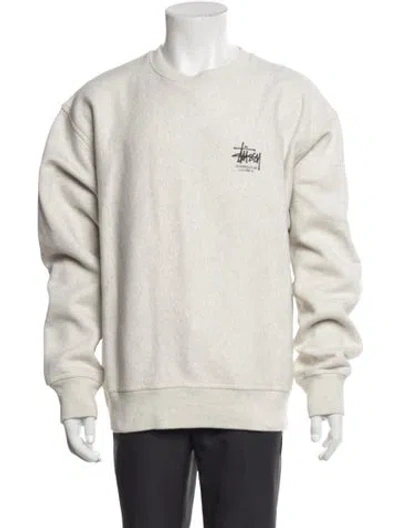 Pre-owned Stussy Crew Neck Long Sleeve Pullover In Neutrals