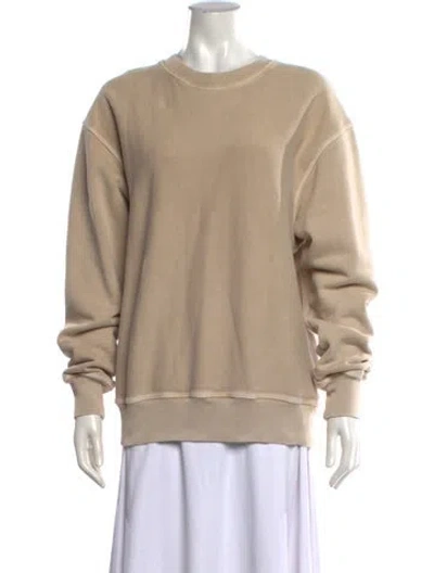 Pre-owned Stussy Crew Neck Long Sleeve Sweatshirt In Neutrals