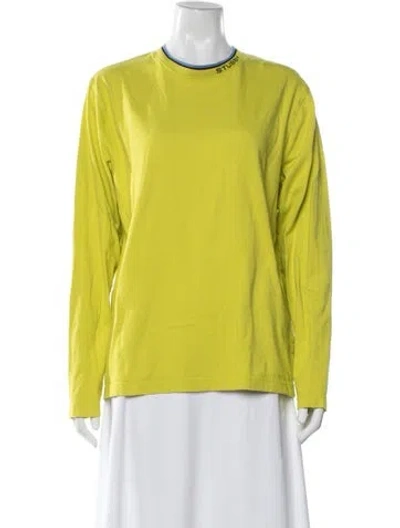 Pre-owned Stussy Crew Neck Long Sleeve T-shirt In Green