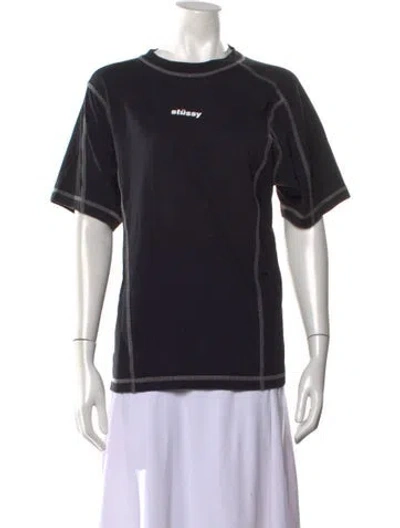 Pre-owned Stussy Crew Neck Short Sleeve T-shirt In Black