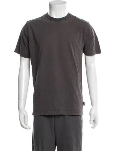 Pre-owned Stussy Crew Neck Short Sleeve T-shirt In Gray