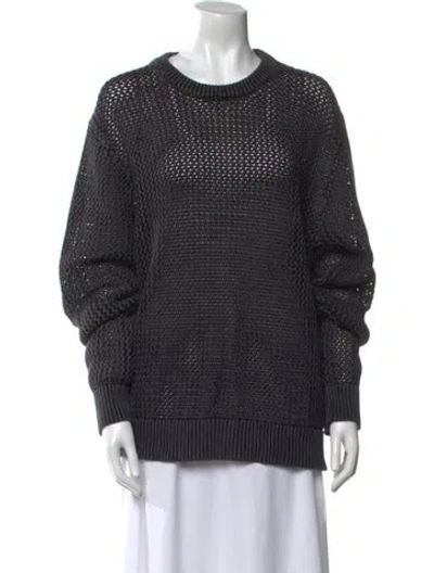 Pre-owned Stussy Crew Neck Sweater In Black