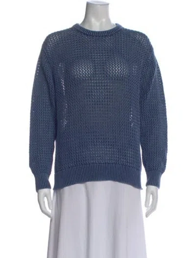 Pre-owned Stussy Crew Neck Sweater In Blue