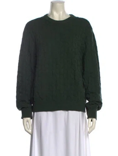 Pre-owned Stussy Crew Neck Sweater In Green