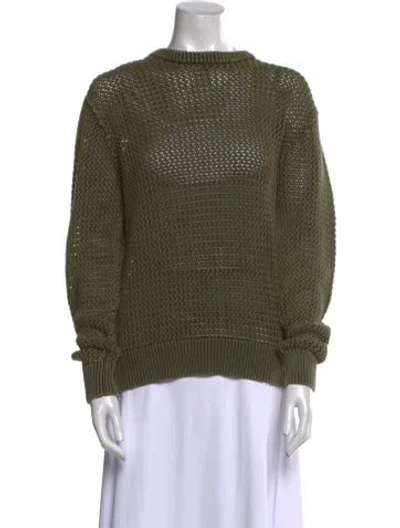 Pre-owned Stussy Crew Neck Sweater In Green