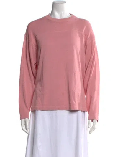 Pre-owned Stussy Crew Neck Sweater In Pink