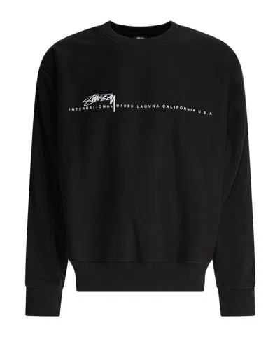 Stussy Crew Neck Sweatshirt In Black