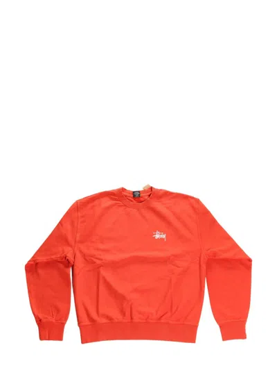 Stussy Crew-neck Sweatshirt In Orange