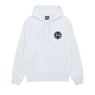 Pre-owned Stussy Cross Dot Hoodie 'ash Heather' | Grey | Men's Size Xl