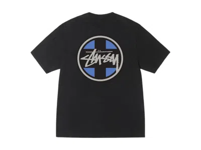 Pre-owned Stussy Cross Dot Pigment Dyed Tee Shirt In Black