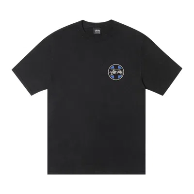 Pre-owned Stussy Cross Dot Tee Pigment Dyed 'black' | Men's Size Xxl