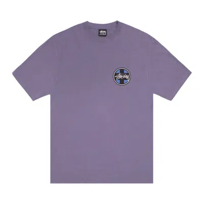Pre-owned Stussy Cross Dot Tee Pigment Dyed 'grape' | Purple | Men's Size M
