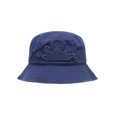 Pre-owned Stussy Crown Applique' Bucket Hat 'navy' | Blue | Men's Size S/m