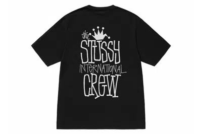 Pre-owned Stussy Crown International Pigment Dyed Tee Black