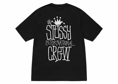 Pre-owned Stussy Crown International Pigment Dyed Tee Shirt In Black