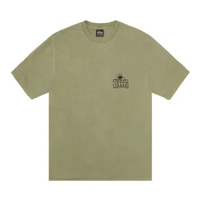 Pre-owned Stussy Crown International Tee 'olive' In Green